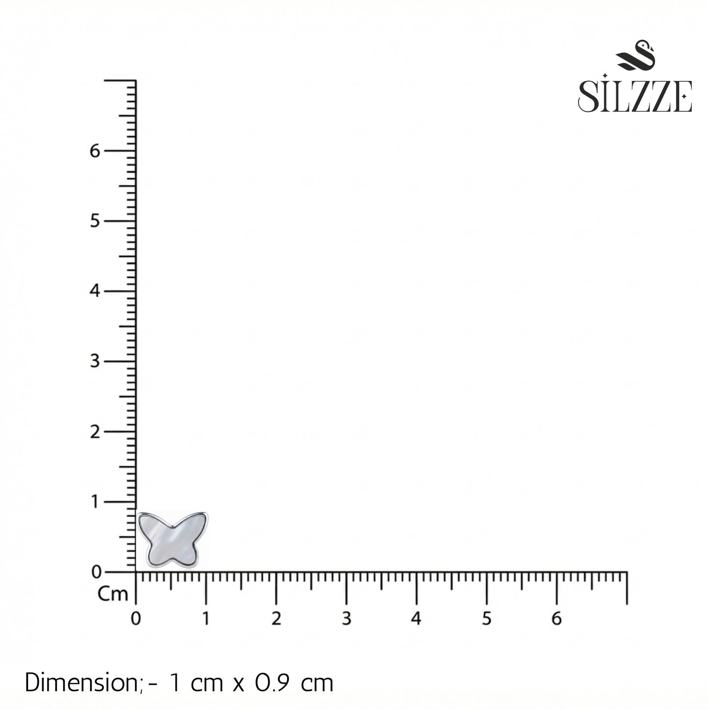 Silver Mother of Pearl Butterfly Studs