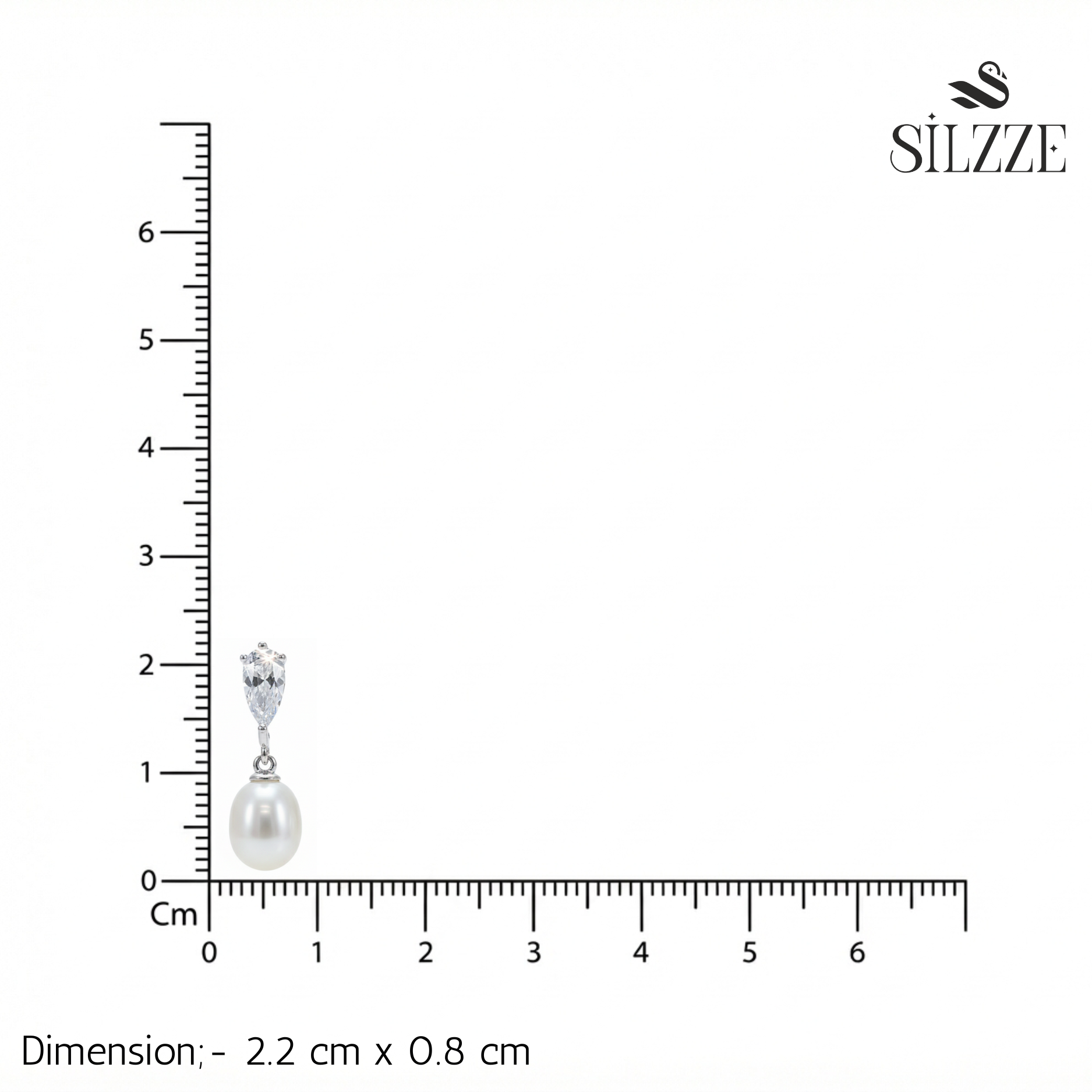 Silver Elegant Pearl Drop Earring