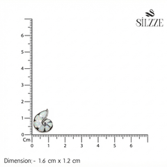 Silver Nautilus Stud Earrings