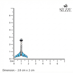 Silver Ocean Mermaid Tail Earrings