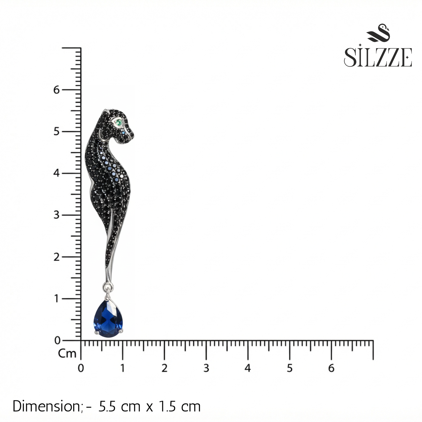 Silver Prowler Panther Earrings