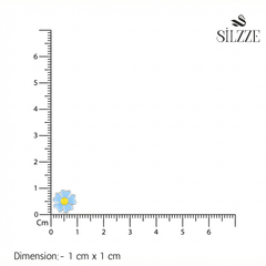 Silver Sky Blue Forget-Me-Not Stud Earrings