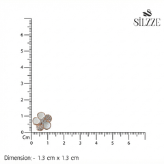 Rose Gold Small Pave Floral Earrings