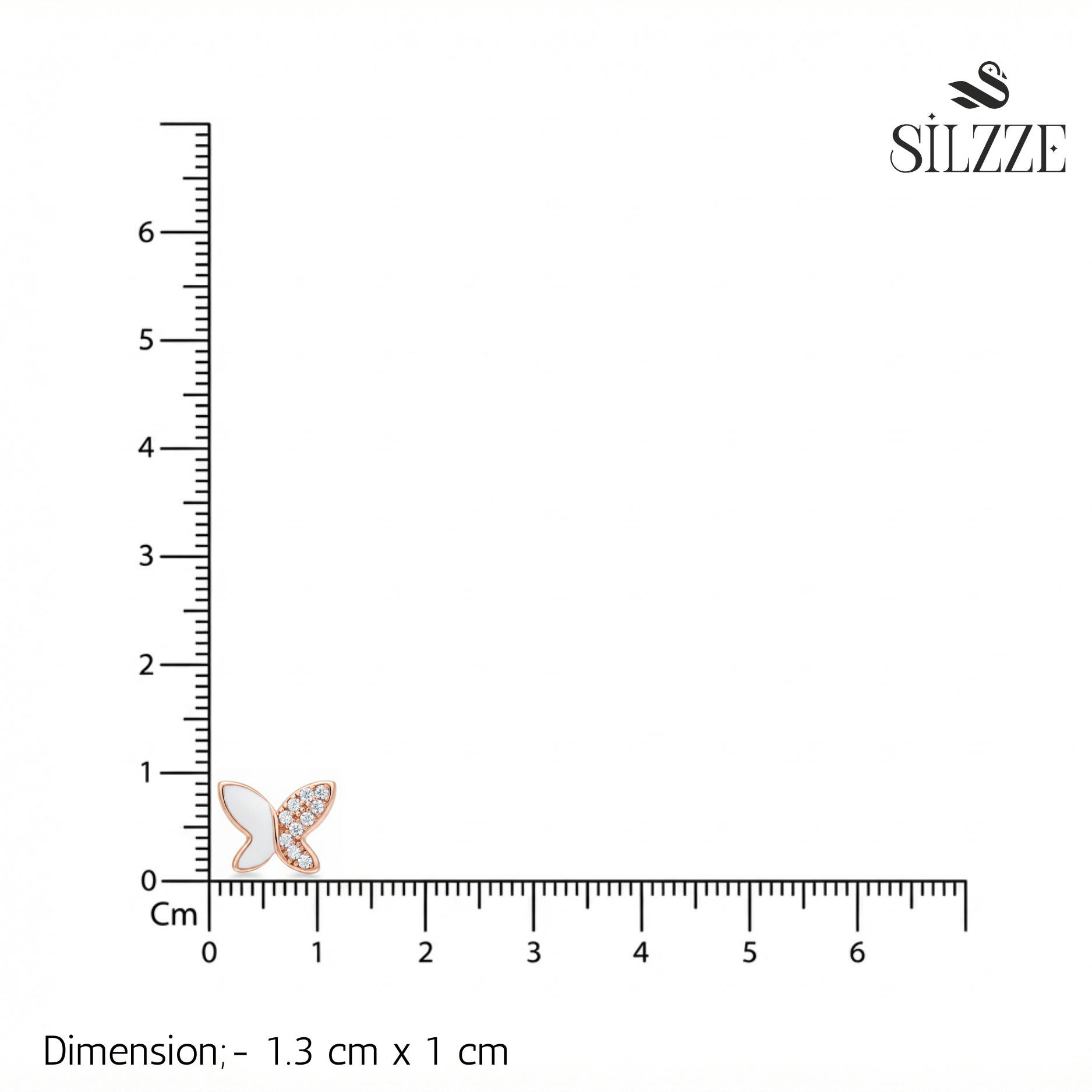 Rose Gold Exquisite Butterfly Studs Earrings