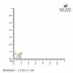 Rose Gold Exquisite Butterfly Studs Earrings