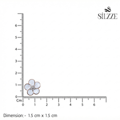 Rose Gold Porcelain Floral Studs Earrings