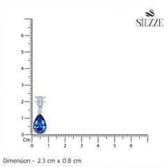 Silver Ocean Deep Blue Earrings