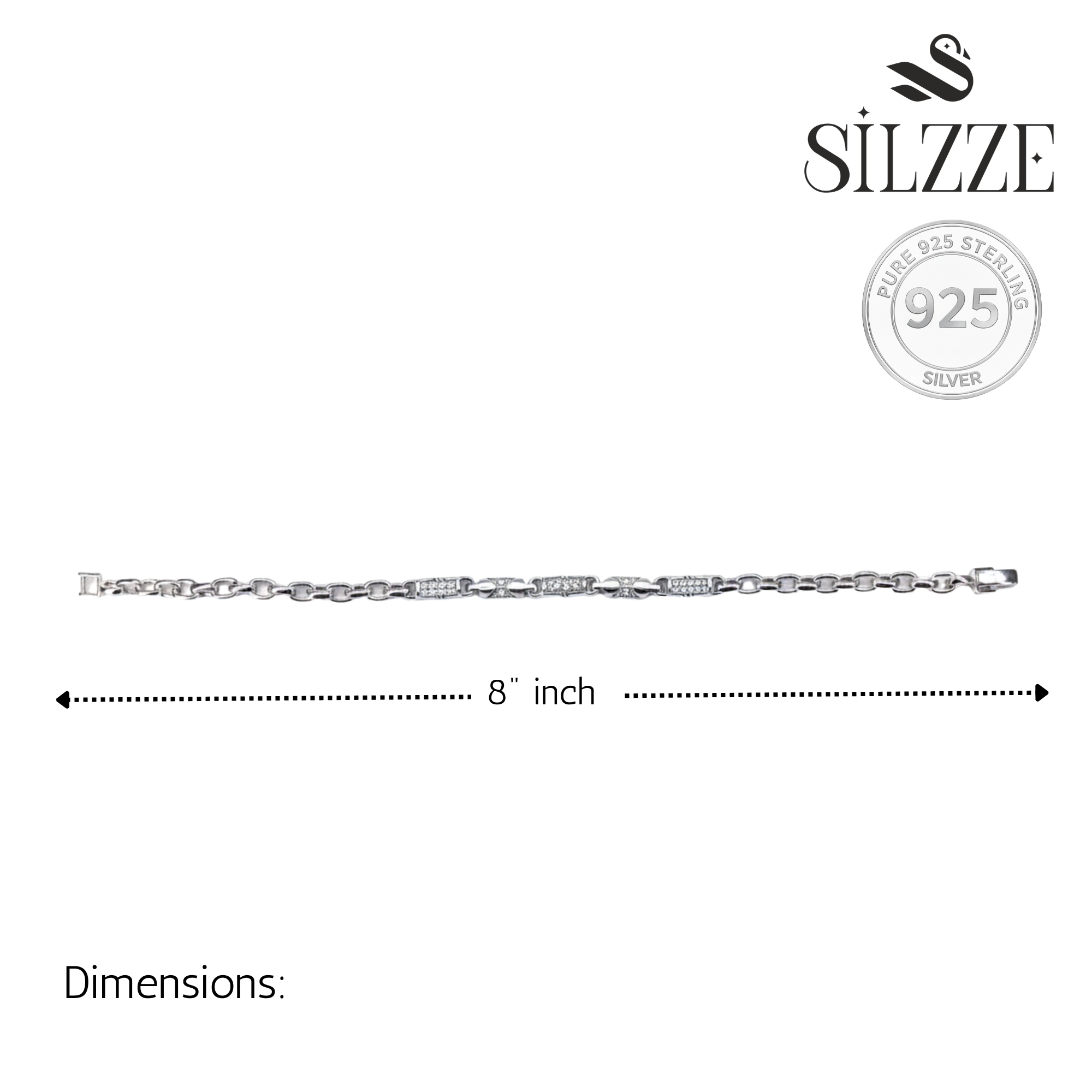 Silver Versatile Sparkle Bracelet for Him