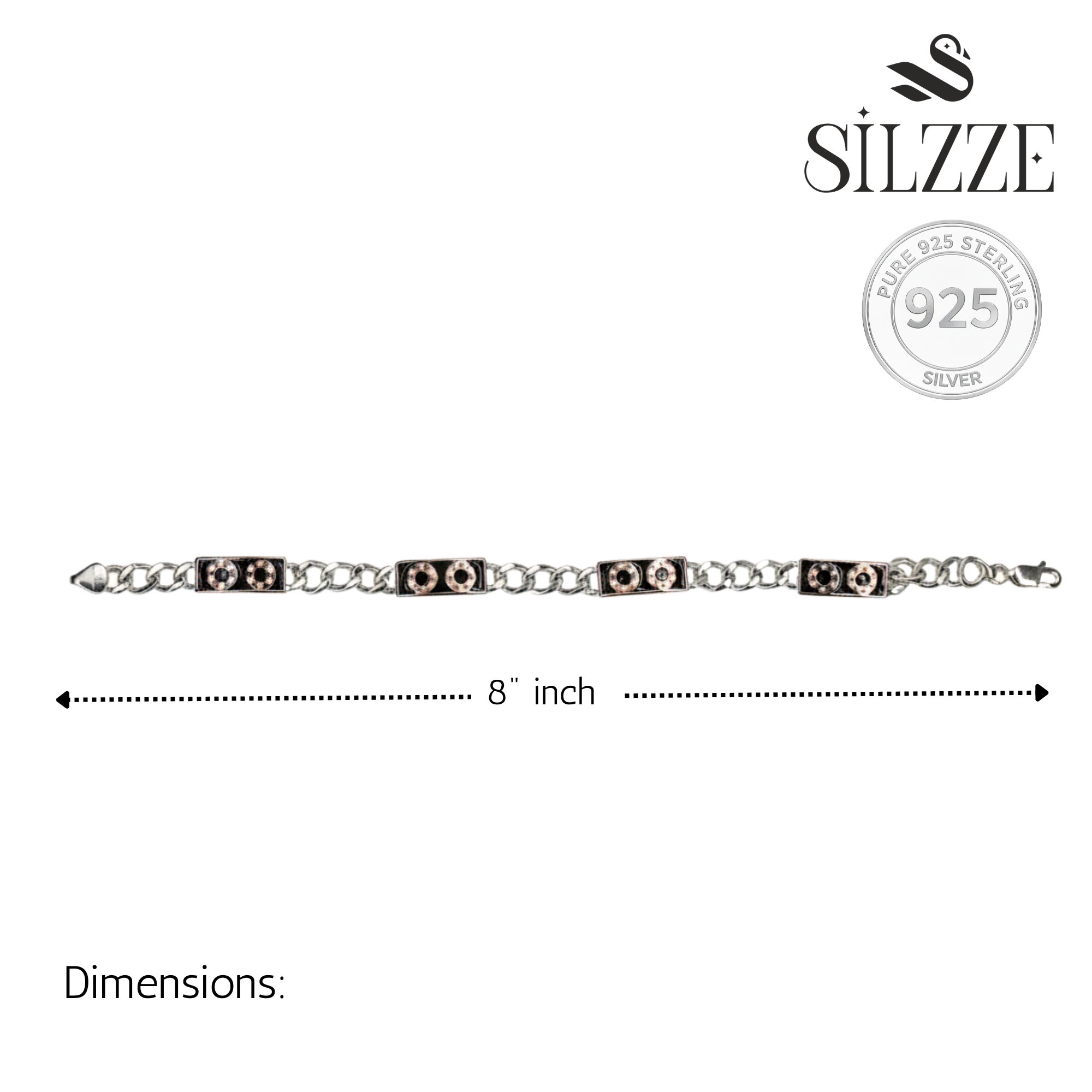 Silver Midnight Chain Bracelet for Him