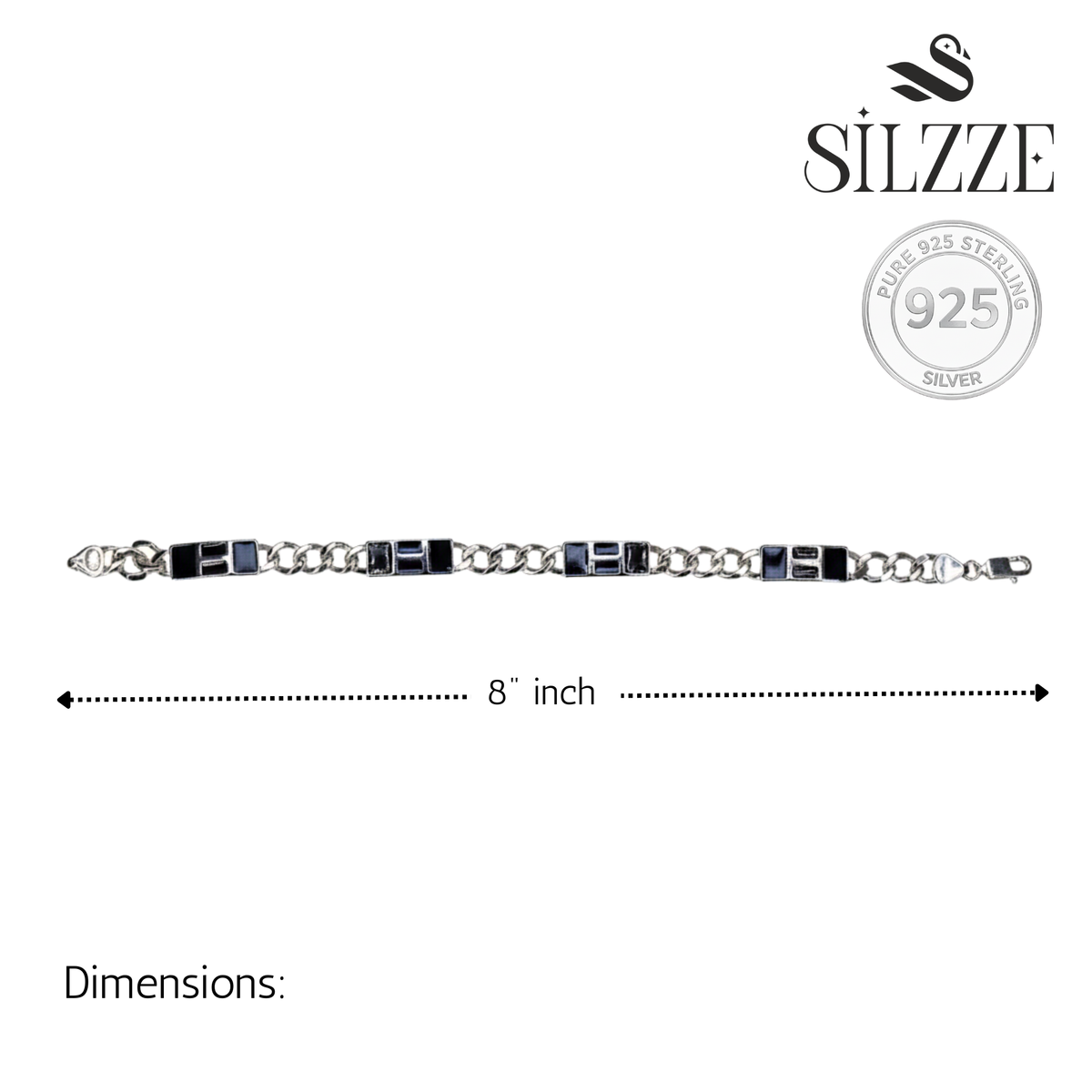 Silver Hyacinth Curb Link Men's Bracelet