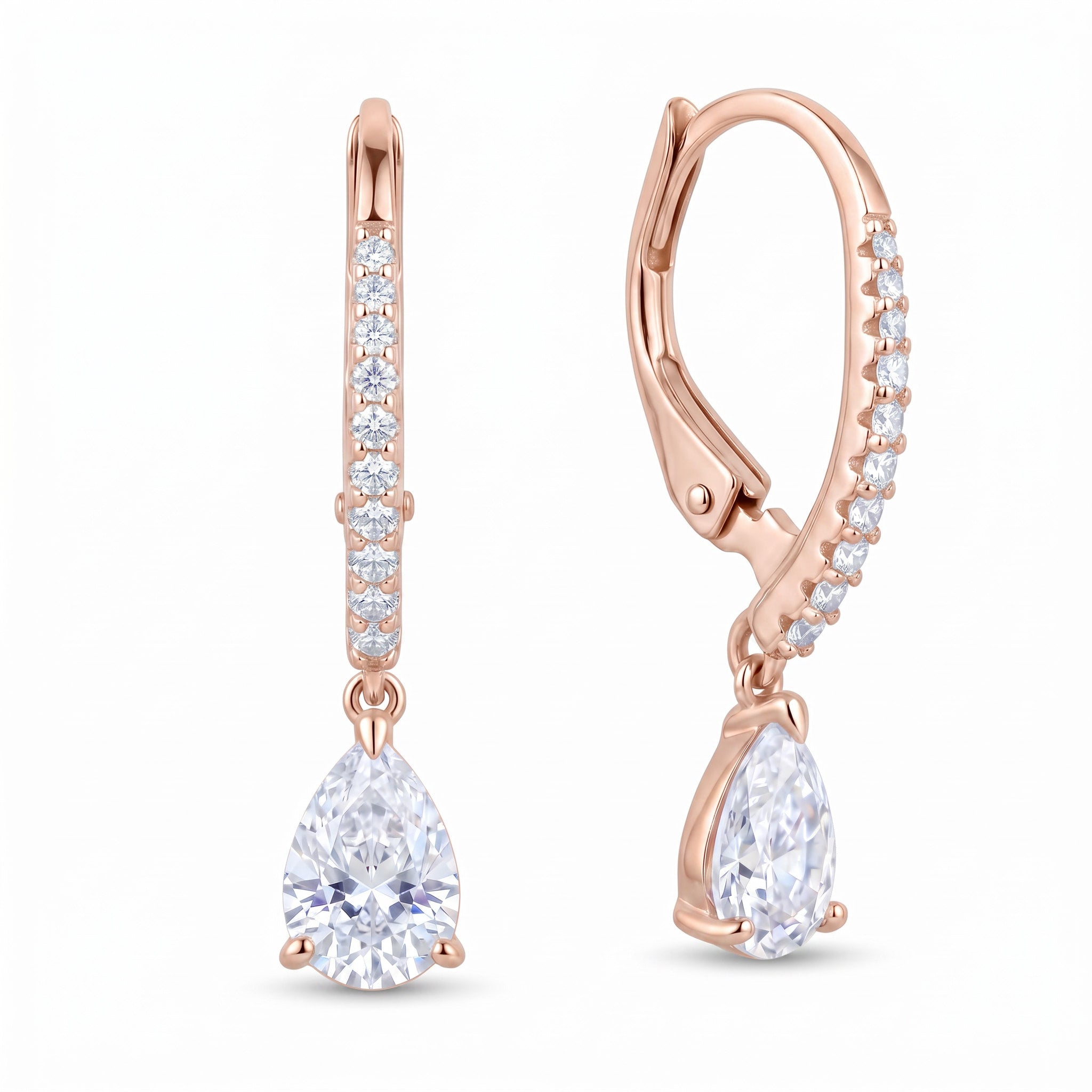 Rose Gold Dewdrop Earrings