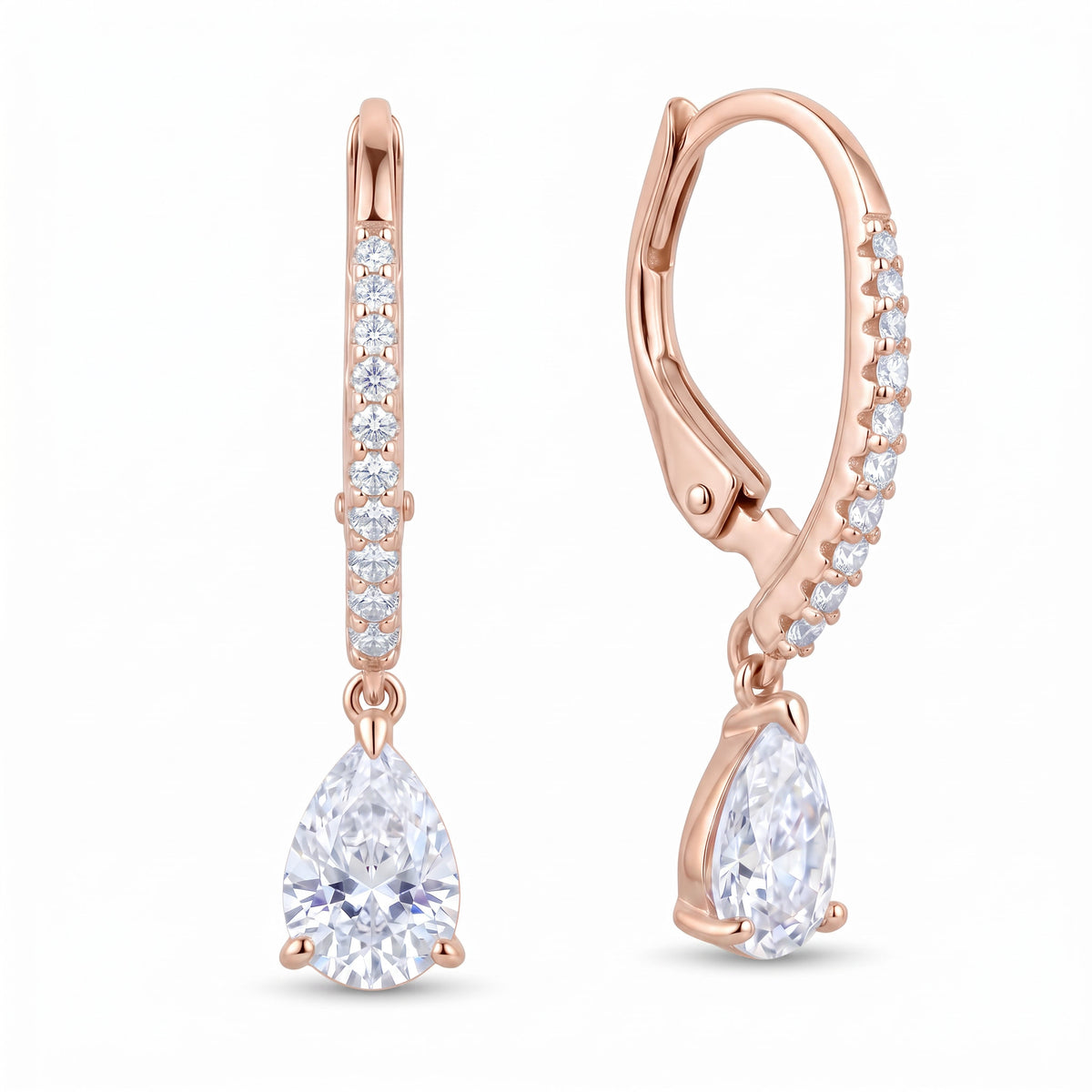 Rose Gold Dewdrop Earrings