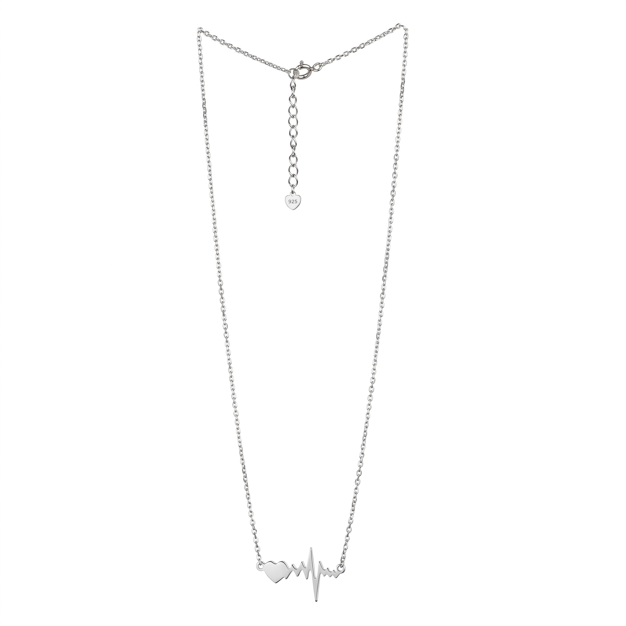 Silver Heartbeat Necklace