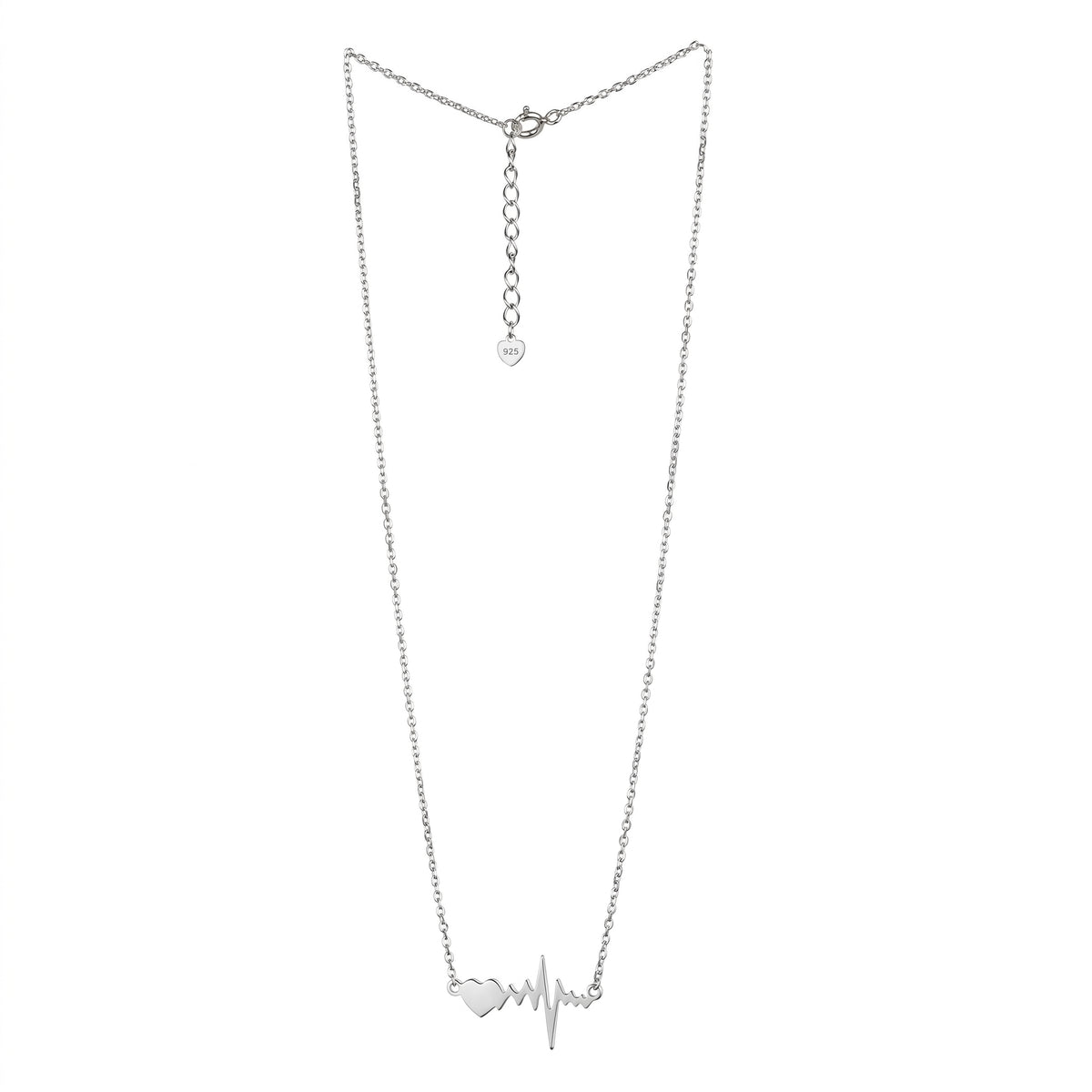 Silver Heartbeat Necklace