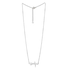 Silver Heartbeat Necklace