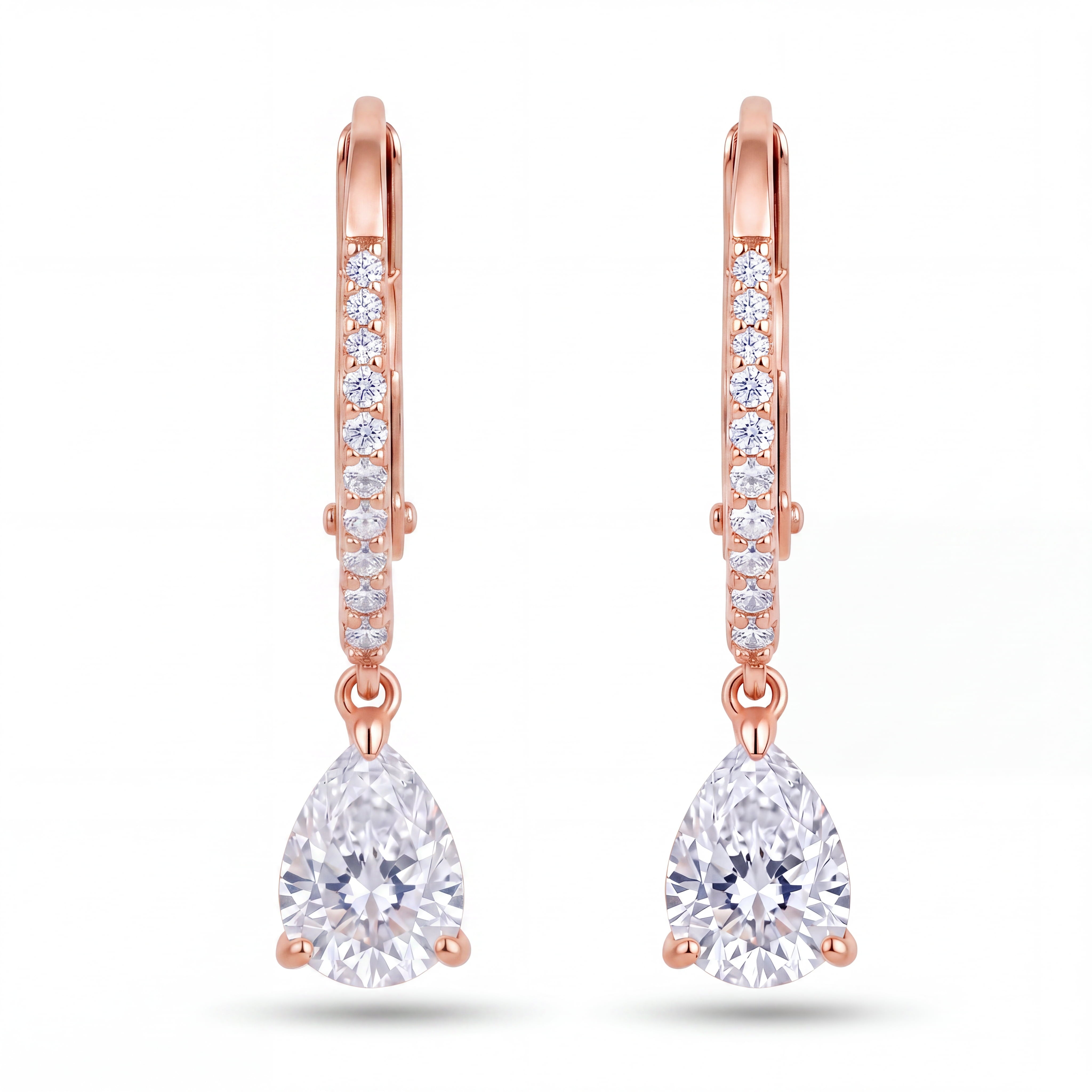 Rose Gold Dewdrop Earrings