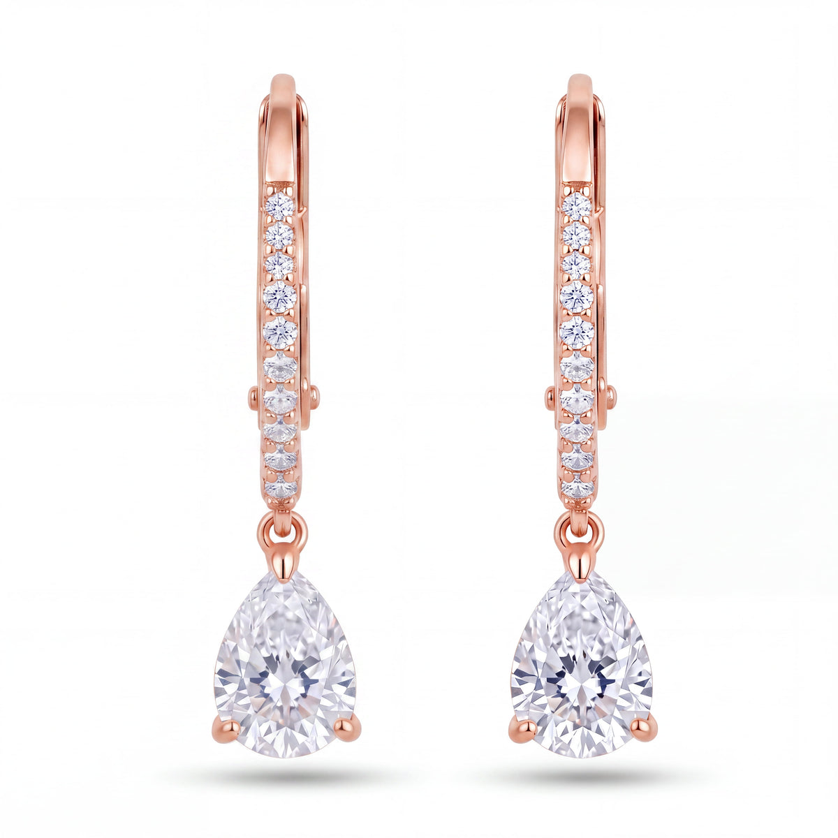 Rose Gold Dewdrop Earrings