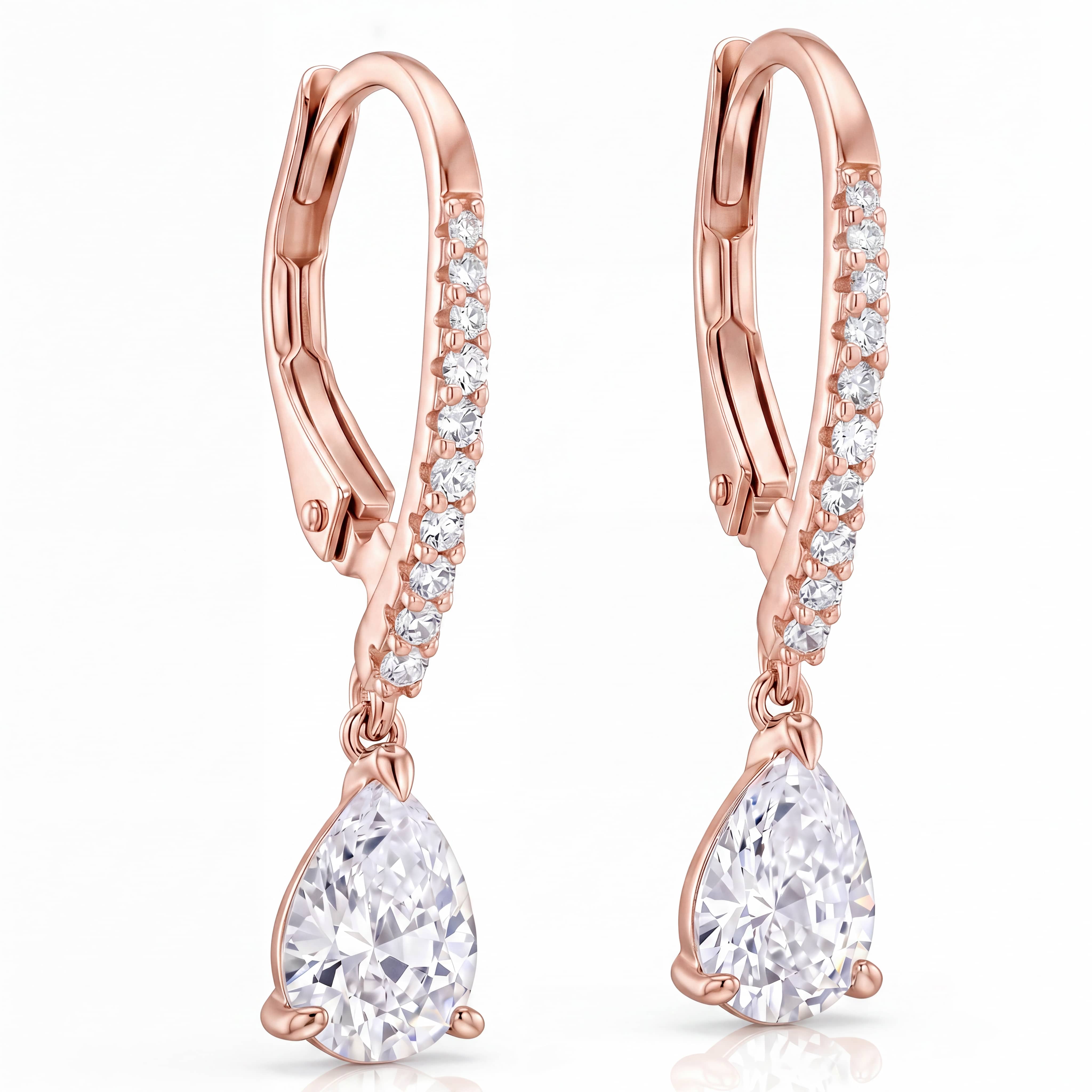 Rose Gold Dewdrop Earrings