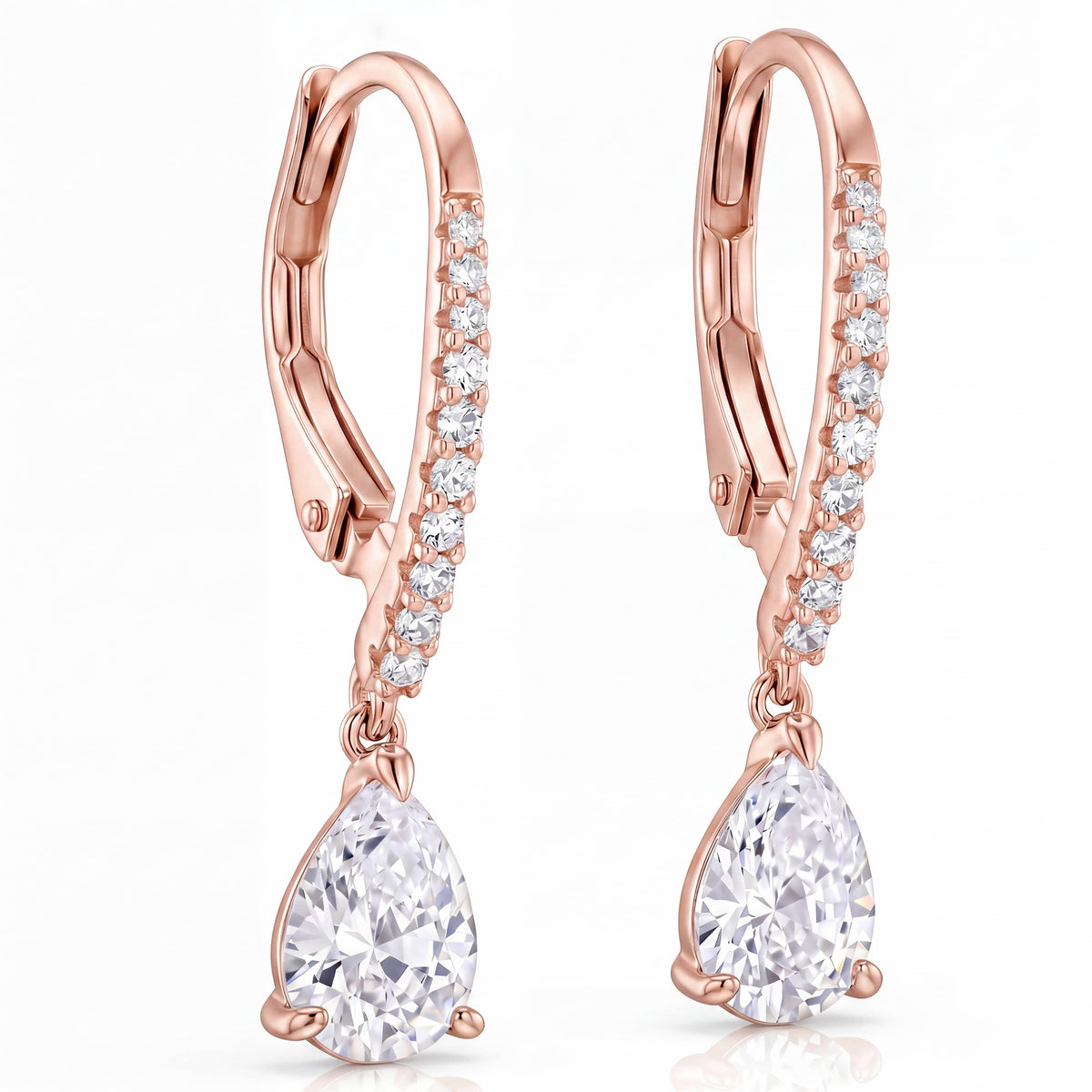 Rose Gold Dewdrop Earrings