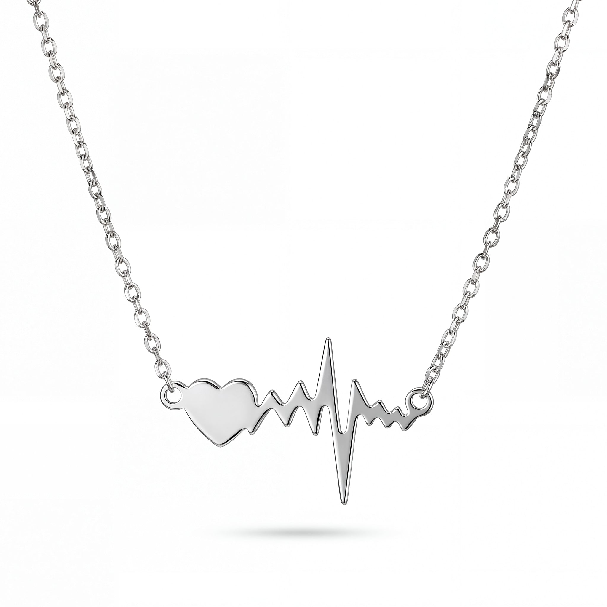 Silver Heartbeat Necklace
