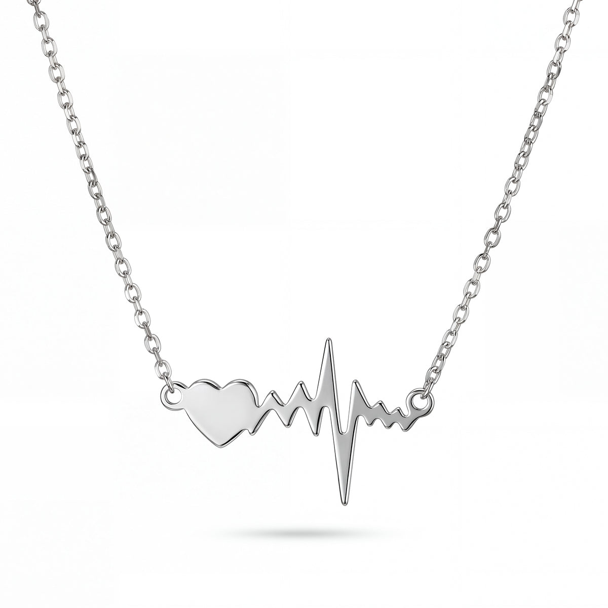 Silver Heartbeat Necklace