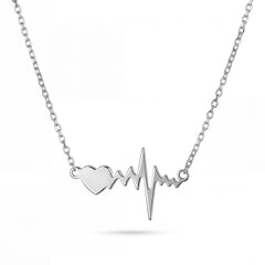 Silver Heartbeat Necklace