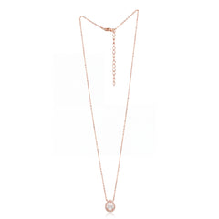 Rose Gold pear Teardrop Halo Pendant