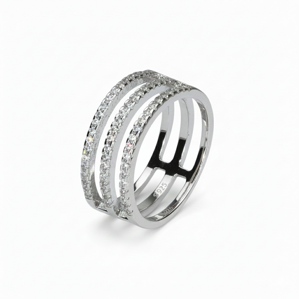 Silver Classic Trinity ring For Her