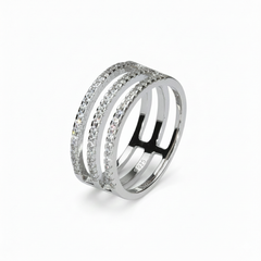 Silver Classic Trinity ring For Her