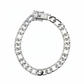 Silver High polish Cuban style Chain bracelet for mens