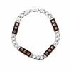 Silver Titan Rose Gold Screw Bracelet For Him