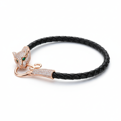 Rose Gold Panther Head Luxury Bracelet For Her