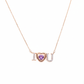 Rose Gold I love you Dancing Stone Pendant