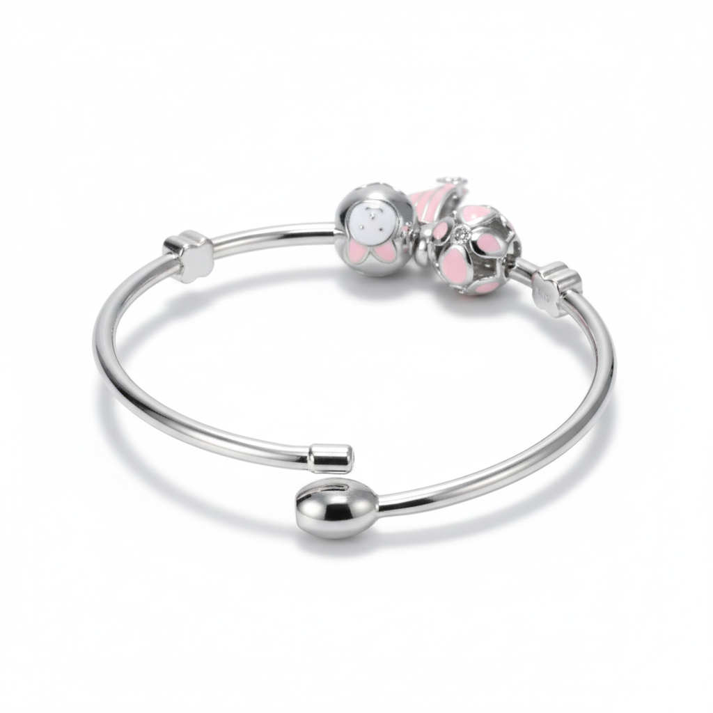 Silver Whimsical wonderland Charms bracelet