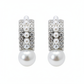 Silver Pearl studs Half Bali Earrings