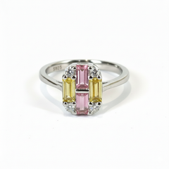 Silver Pastel Peony Ring For Her