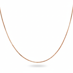 Silver Premium Rose Gold Box chain For her