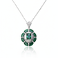 Silver Exquisite Malachite Green Pendant