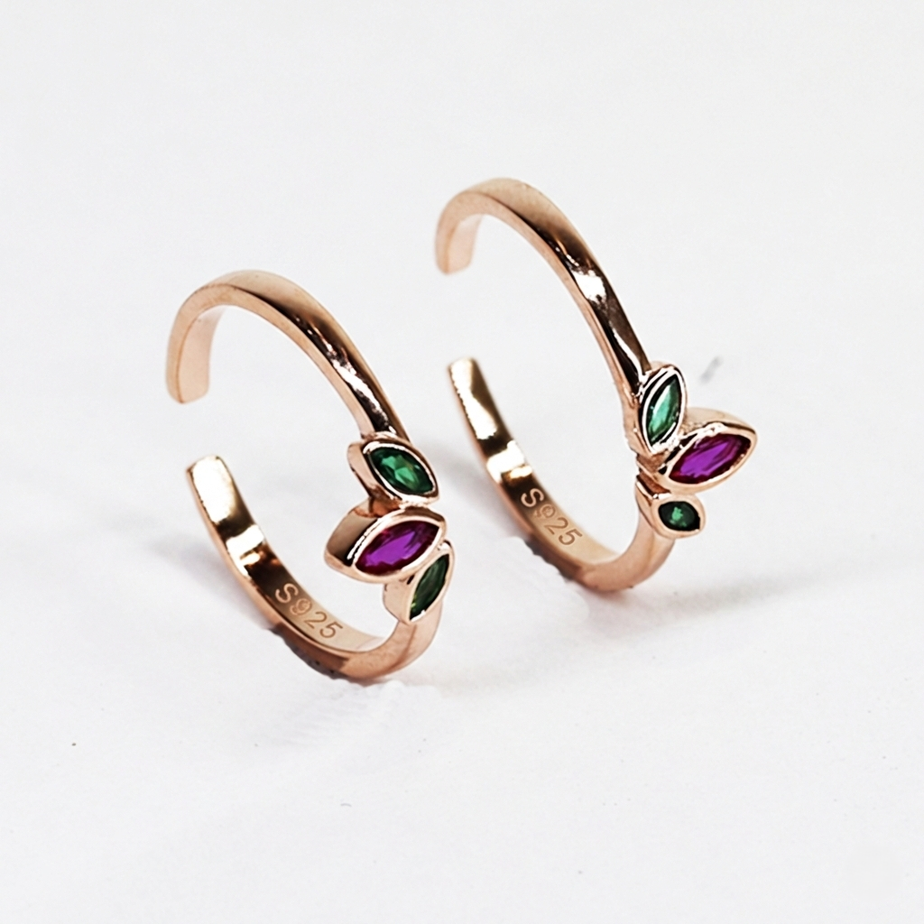 Rose Gold Crown Toe Ring