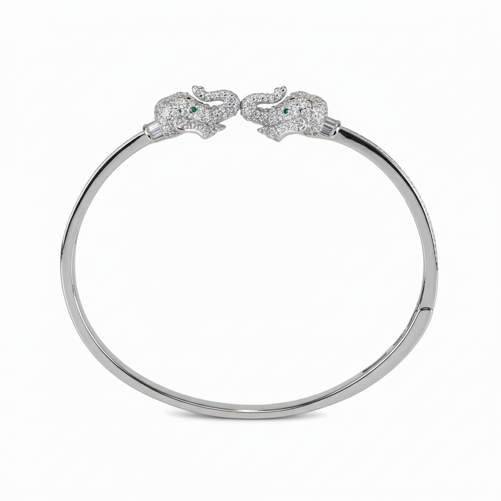 Silver Royal Elephant  Bracelet For Her