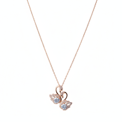 Rose Gold Eternal Love Swan Pendant