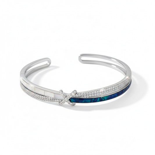 Silver Ocean Tide Knot Bracelet For Her