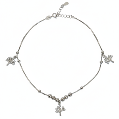 Silver Sparking Tree of life Anklet