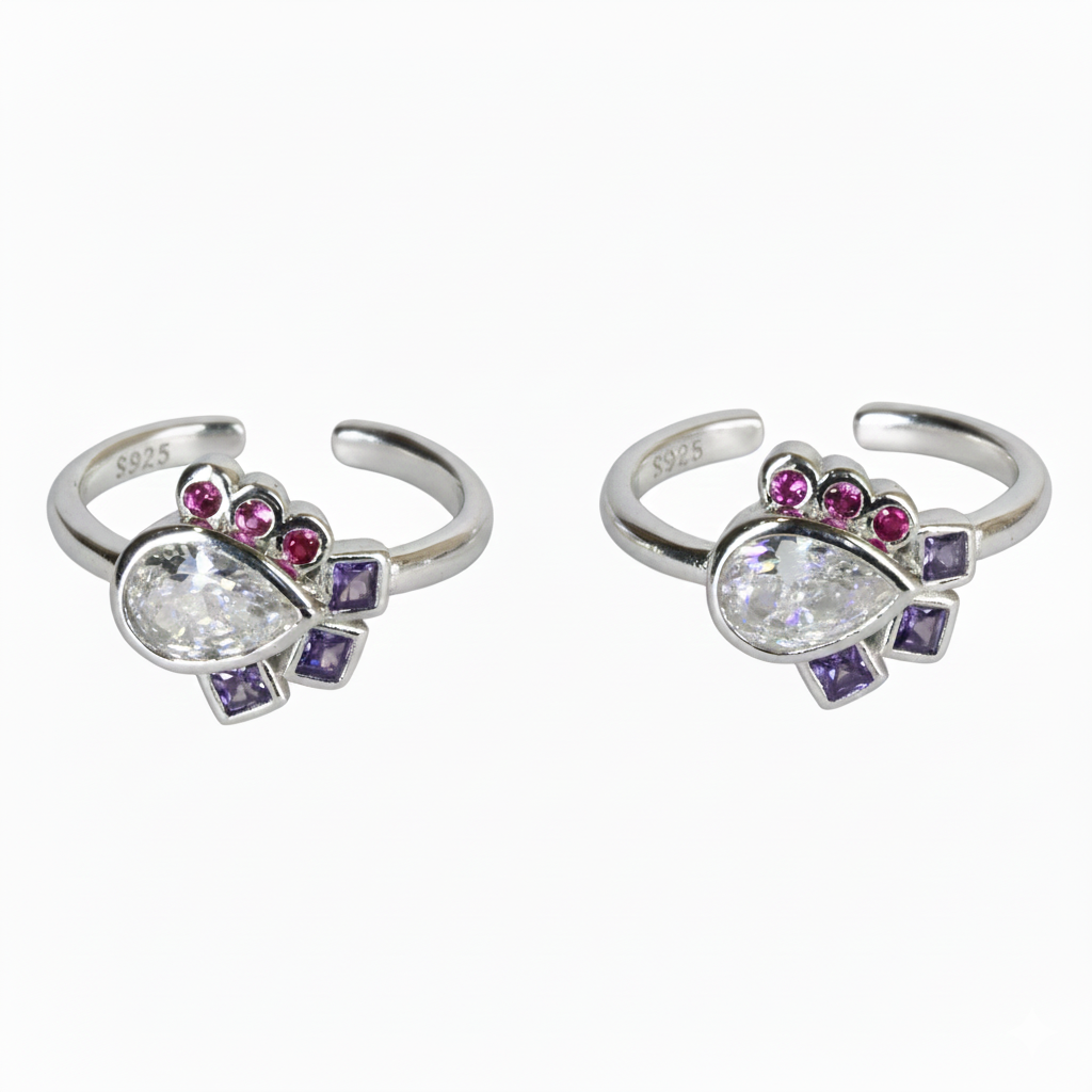 Silver Bloom Sterling Silver Toe Ring