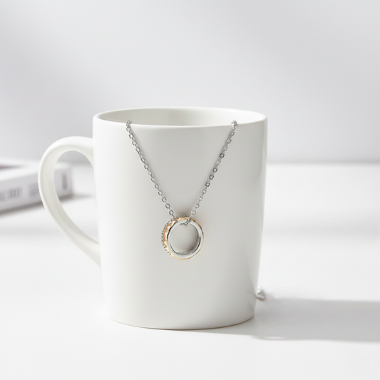 Silver Trinity Ring Pendant For Her