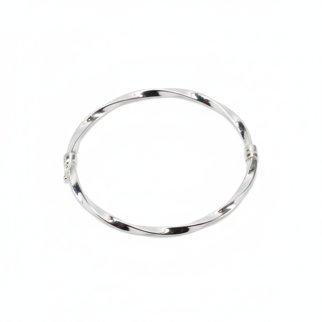 Silver Rope Twist Bracelet For Her