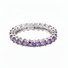 Silver Elegant violet Eternity Band for her