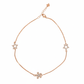 Rose gold Flower and Star Anklet