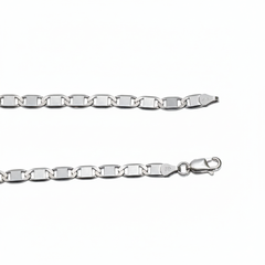 Silver Flat Jazzy Chain For Him