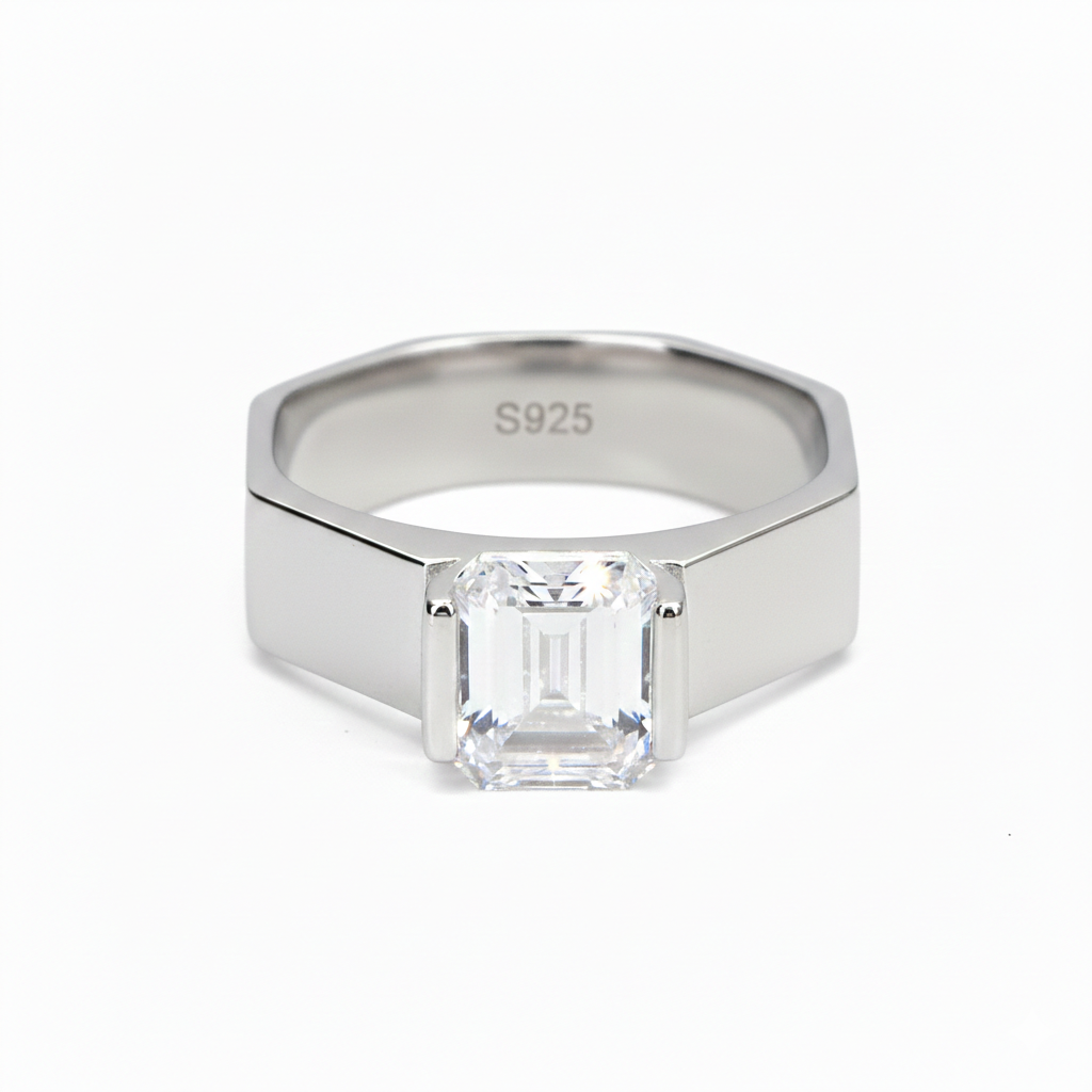 Galactic Meteorite Notched Ring for Him